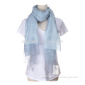 stock! 2016 new fashion silk wedding shawl scarf with tassel blue party